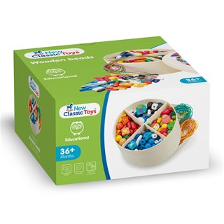 Lacing beads - 640 pieces and 8 cords